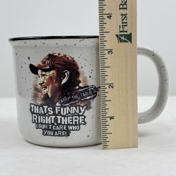 Larry The Cable Guy 16 Oz Ceramic Speckled White Coffee Mug - Picture 7 of 9